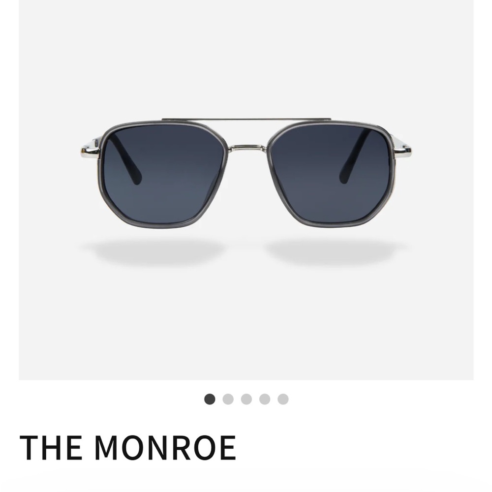 Silver Aviator Glasses with Hexagonal Lenses